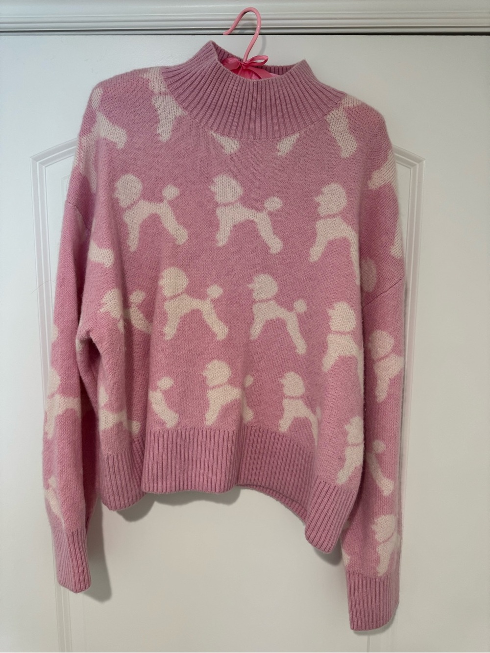& Other Stories Jacquard Poodle Knit Jumper in pink - Picture 2 of 9